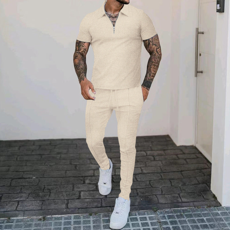 Fashion Personality Casual Short Sleeve Suit Man